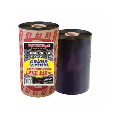 Lona Lona Preta 4x110 X 36kg para Construções e Reformas Impermeável Preto Maxilona