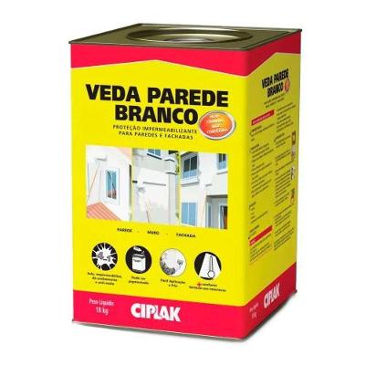 Impermeabilizante Veda Parede Branco 18KG para Muros com Ação Antimofo e Seladora Ciplak