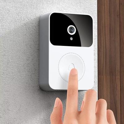 Kit Campainha com C&acirc;mera V&iacute;deo Porteiro Cam Wi‑Fi Hd Vis&atilde;o Noturna Branco OEM