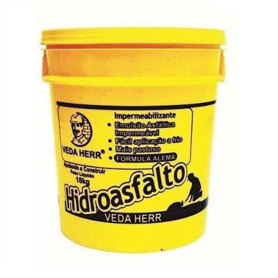 Hidroasfalto para Impermeabilização Hidroasfalto 18 kg para Alicerces e Fundações Alto Rendimento