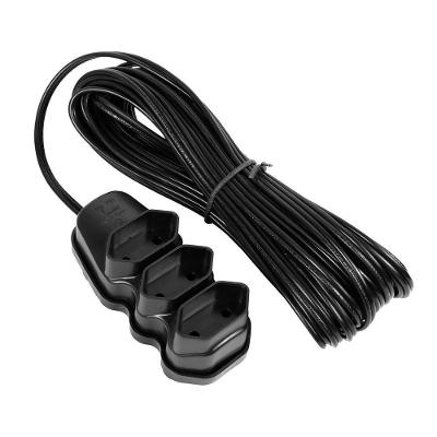 Extensão Elétrica 3 Tomadas Pl 10M Cabo Paralelo 0,75MM² 10A 110V Preta Vinik
