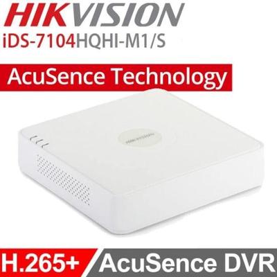 DVR IDS-7104HQHI-M1-S Acusense 1080P com 4 Canais e Compressão H.265+ para Monitoramento Remoto