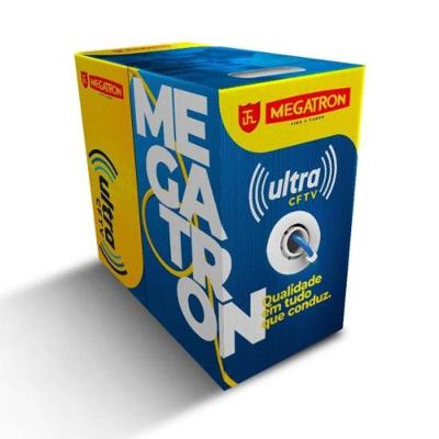 Cabo Ultra CFTV 4PX24AWG para Sistemas de CFTV com Capa em PVC CMX Azul Megatron