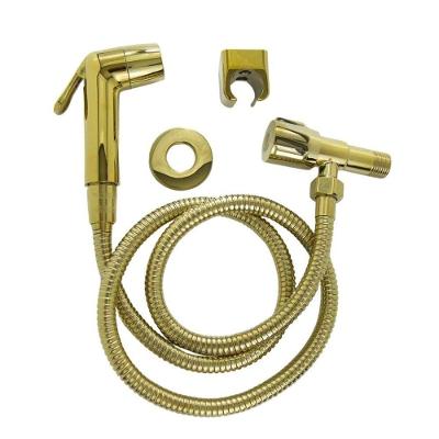 Ducha Higiênica Completa para Banheiro com Registro e Mangueira Dourado OEM