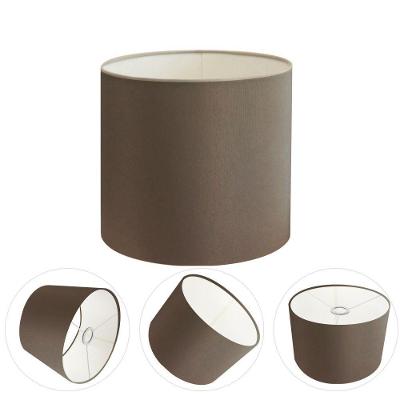 Cúpula para Abajur e Luminária Cilíndrica CP-8010 25X25CM Bocal Europeu Cáqui Vivare Brasil