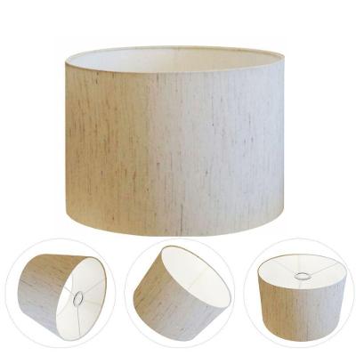 Cúpula para Abajur e Luminária Cilíndrica CP-8021 45X25CM Bocal Europeu Linho Bege Vivare Brasil