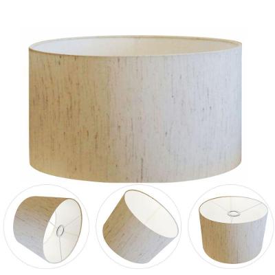 Cúpula para Abajur e Luminária Cp-7025 Cilíndrica para Soquete 3,5CM Linho Bege Vivare Brasil