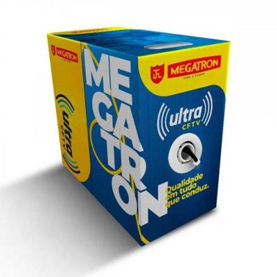 Cabo Ultra Cftv 4px24 Awg para Sistemas de Cftv com Pvc Retardante a Chama Preto Megatron