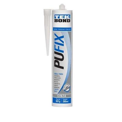 Selante PU Fix Cinza Adesivo Multiuso Alta Resistência UV para Concreto, Pedras e Madeiras Tekbond