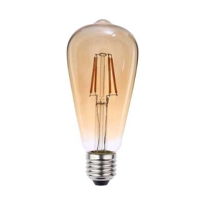 Lâmpada LED Retrô Pera 4W E27 15000H 360LM 2200K Âmbar Decorativa Blumenau Iluminação