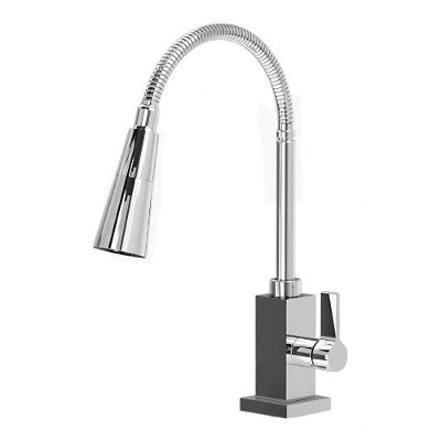 Torneira de Cozinha Torneira Luxo Cone Flexível 1-4 de Volta para Bancada em Aço Inoxidável Cromada