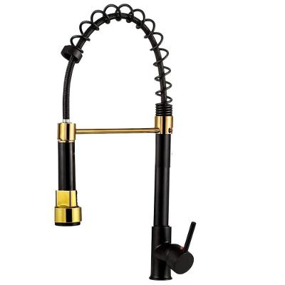 Torneira de Cozinha Malibu Água Fria de Bancada em Latão Cromado Bica Alta Preto Dourado OEM