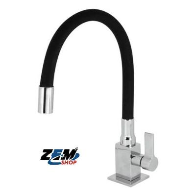 Torneira de Cozinha Gourmet Silicone Black Monocomando de Bancada Brilhante Preto OEM