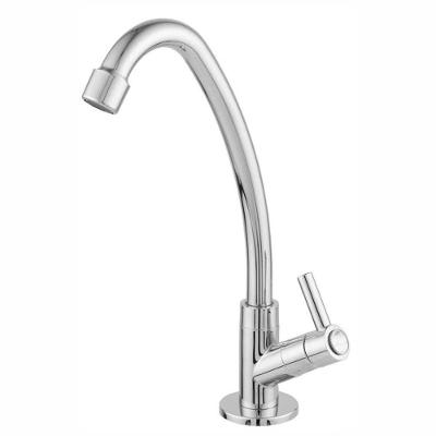 Torneira de Cozinha Bica Móvel 1-4 de Volta para Bancada em Aço Inoxidável Cromado Inox OEM