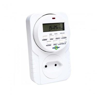 Timer Digital 24h Bivolt com 8 Comutações e Programação Diária e Semanal Brasfort