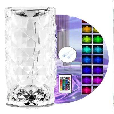 Luminária Noturna Infantil de Acrílico LED RGB Recarregável 16 Cores com Controle Remoto