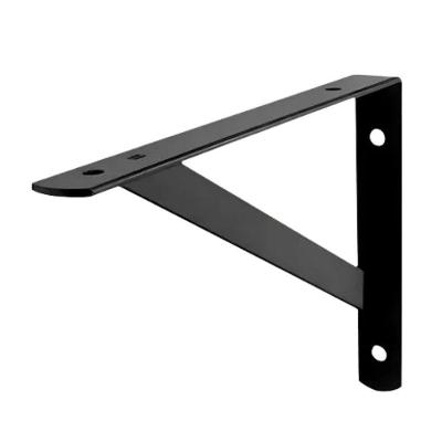 Suporte de Prateleira Mão Francesa 20 cm em Aço Reforçado Suporta Até 40 kg por Par Preto