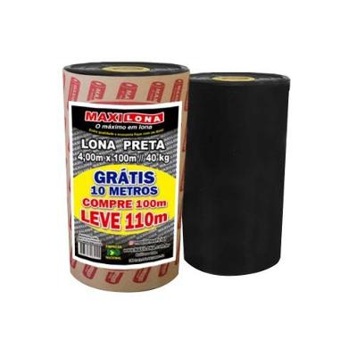 Lona para Construção Lona Preta 4x110 X 40KG para Reformas e Proteção de Cargas Resistente e Durável