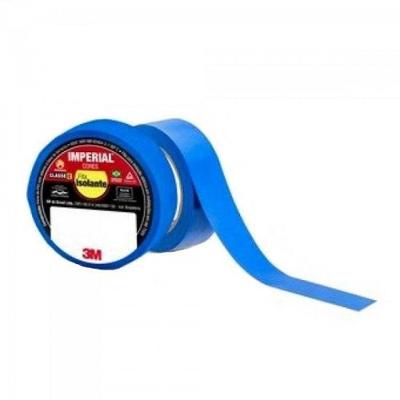 Fita Isolante Imperial 18MM X 10M com Certificação INMETRO ABNT Azul 3M Brasil