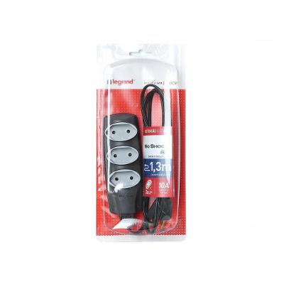 Extensão Elétrica Noshock 90 PL DN1904 1,3 m 2X0,75 mm² 10A com Proteção IP44 Grafite Daneva