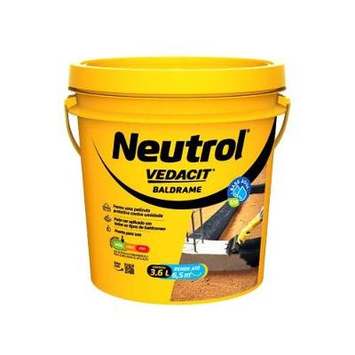 Emulsão Asfáltica Impermeabilizante Neutrol Baldrame Galão 3,6L para Estruturas em Contato Vedacit