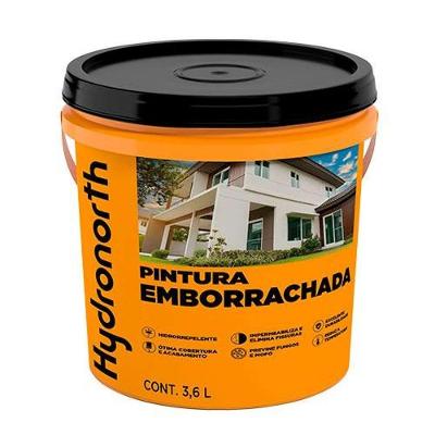 Pintura Emborrachada Impermeabilizante Cromio Fosco para Superfícies Cinza Hydronorth