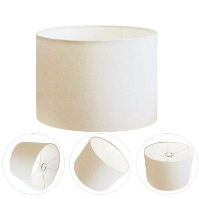 Cúpula para Abajur e Luminária Cp-8017 Cilíndrica 40X21CM Tecido Branco Vivare Brasil Iluminação