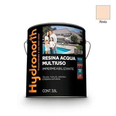 Resina Multiuso Resina Acqua Color Multiuso Pérola 3,6 l com Acabamento Resistente Pérola Hydronorth