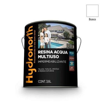 Resina Multiuso Acqua Color Galão 3,6L para Madeira, Metal, Concreto e Alvenaria Branco Hydronorth
