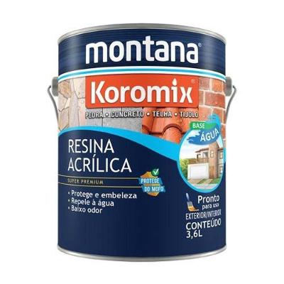 Resina Acrílica Base Água Incolor Montana 3 e 6 Litros Acabamento Brilhante