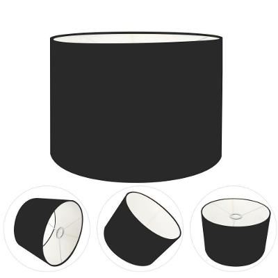 Cúpula para Abajur e Luminária Cilíndrica CP-8018 40X25CM Resistente à Maresia Preto-preto Vivare