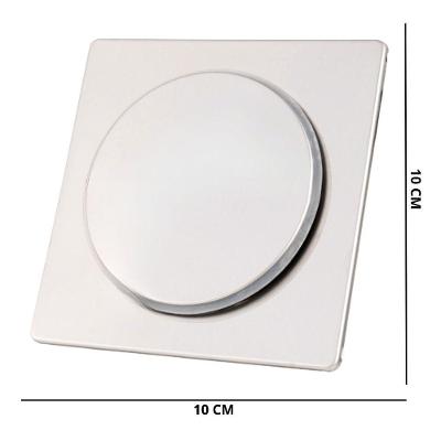 Ralo Inteligente Click 10x10 Cromado Quadrado Veda Cheiro Prata e Preto OEM