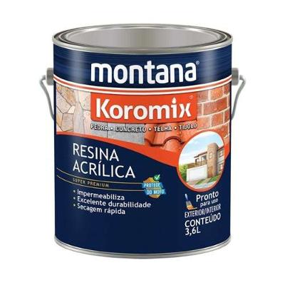 Resina Acrílica Incolor Montana 900ml Impermeabilizante Transparente para Telha Pedra Concreto