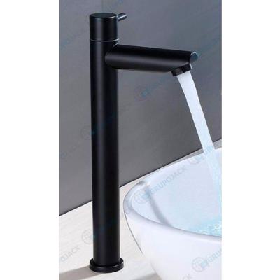 Torneira de Mesa para Banheiro Comprda-Preta Monocomando de Bancada em Aço Inoxidável Preto Fosco