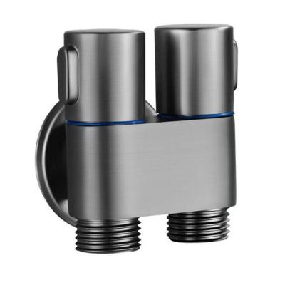 Registro Duplo para Máquina de Lavar e Ducha Higiênica Registo 2 Sai Agua Fosco Inox OEM