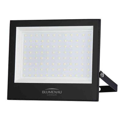 Refletor LED Play 100W Luz Branca 6500K IP66 Bivolt Preto Blumenau Iluminação