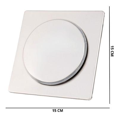 Ralo Inteligente Click 15x15 Cromado Quadrado em Aço Inox com Vedação de Cheiro Preto OEM