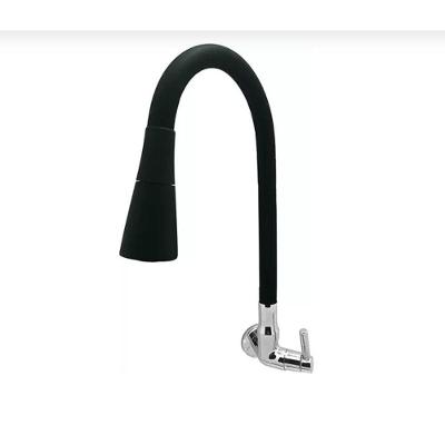 Torneira de Cozinha Gourmet Flexível de Parede 2 Jatos 1-4 de Volta em Plástico ABS Preto