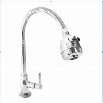 Torneira de Cozinha Bancada Monocomando para Mesa em Aço Inoxidável com Bica Flexível Gourmet OEM