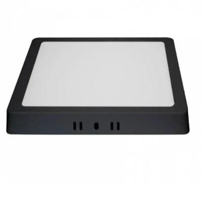 Placa LED 80803001 18W 3000K Fluxo Luminoso 1350LM Quadrada Sobrepor Preto Blumenau Iluminação