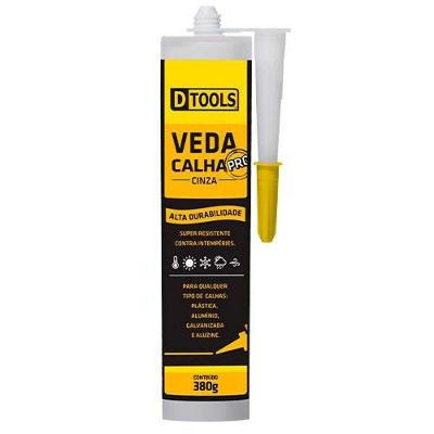Veda Calha 380g Cinza-Alumínio para Vedação em Calhas Rufos e Dutos Cinza Dtools