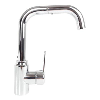 Torneira para Pia de Cozinha Gourmet Fria e Quente de Mesa em Aço Inoxidável com Bica Giratória Inox