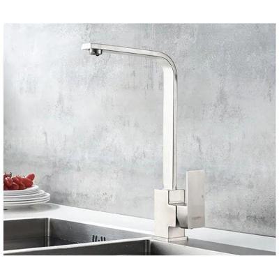 Torneira para Cozinha Dubai Gourmet Monocom Monocomando de Bancada em Aço Inoxidável Escovado Prata
