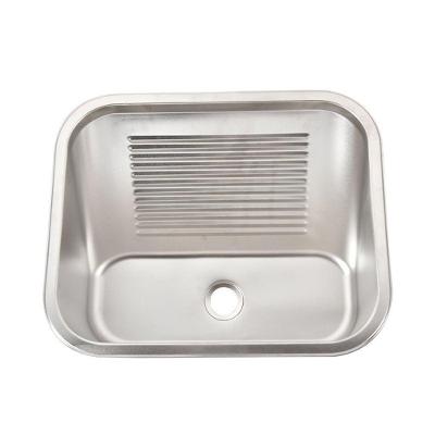 Tanque de Lavanderia Tanque Lavanderia 55 X 45 de Embutir e Sobrepor Aço Inox 201 com Válvula OEM