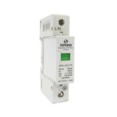 Supressor de Surto (DPS) Monofásico 20KA para Quadros de Distribuição com Proteção de Equipamentos