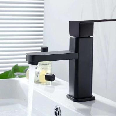 Torneira para Banheiro Curta Fecho Rápido de Mesa em Aço Inoxidável Preto OEM