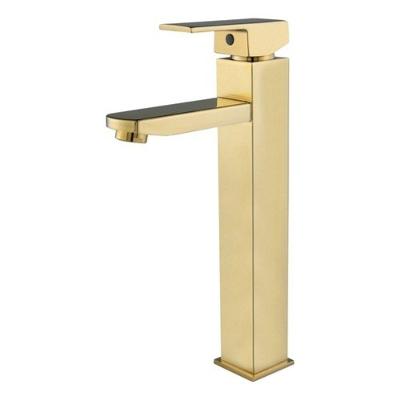 Torneira Monocomando para Banheiro 1144 de Bancada em Aço Inoxidável com Misturador Dourado OEM