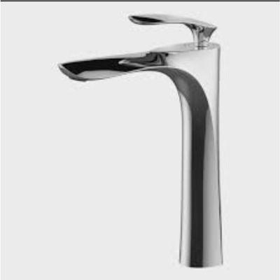 Torneira Monocomando Bica Alta para Banheiro de Mesa em Latão com Válvula Cerâmica Acabamento