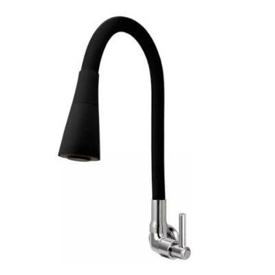 Torneira Gourmet para Cozinha Flexível Cone 2 Jatos 1-4 de Volta Parede Aço Inoxidável Preto OEM