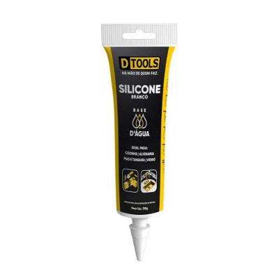Silicone Base D'água Branco 130G para Vedação Durável Resistente à Umidade